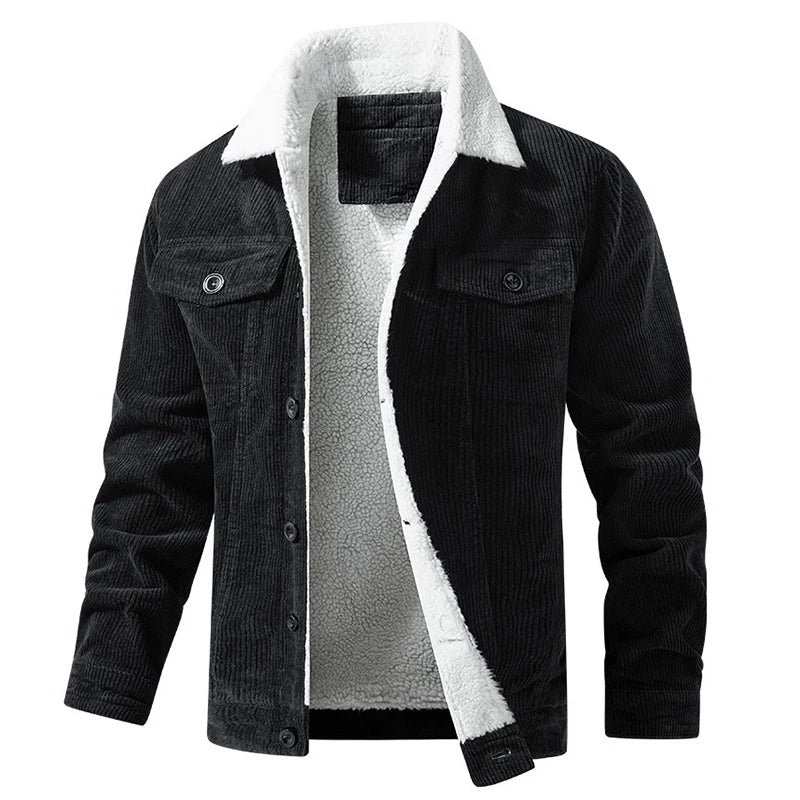 Men's Corduroy Collar Jacket Comfortable - VibreMode