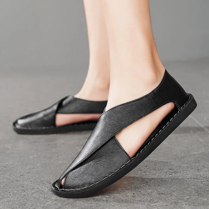 Lincoln Women's Leather Crossover Sandal
