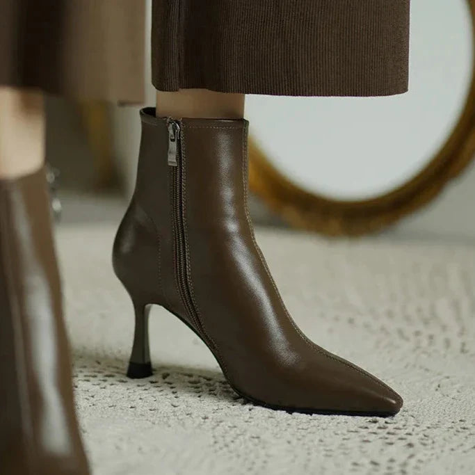 Stylish Low Heel Ankle Boots