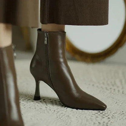Women's Pointed Toe Ankle Boots Heel