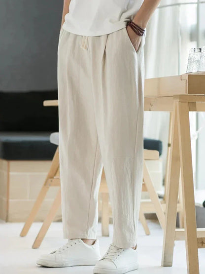 Casual Comfortable Elastic Waist Trousers
