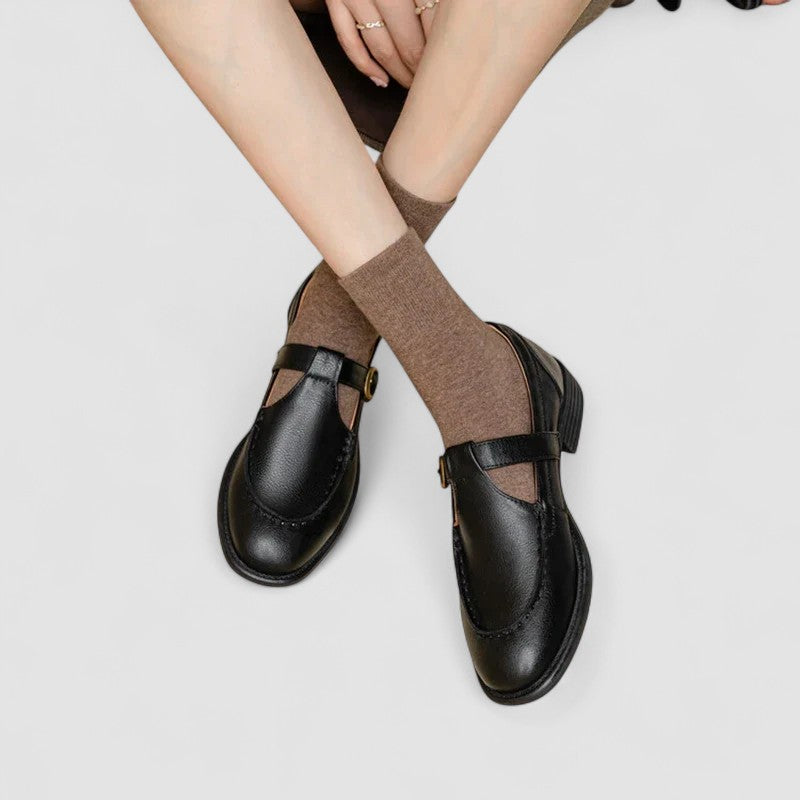 Comfortable Orthopedic Flat Mary Jane Shoes - VibreMode