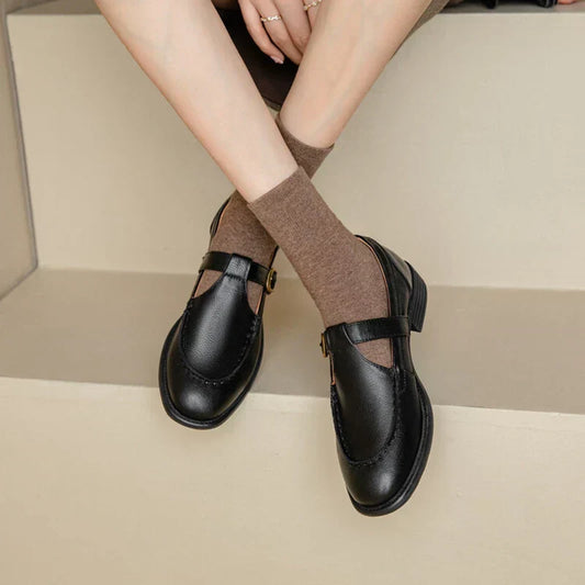 Vintage Style Women's Mary Jane Flat Shoes - VibreMode