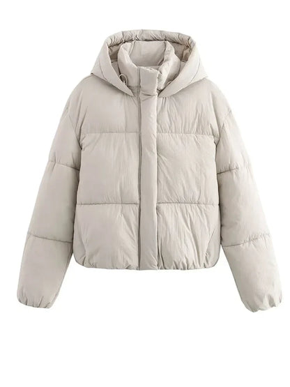 Women's Quilted Puffer Jacket Hooded Warm Winter Coat