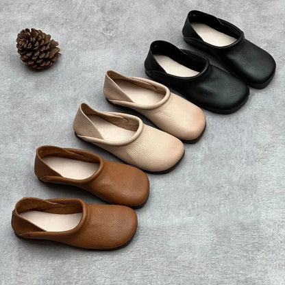 Natural Vegan Leather Flat Sandals