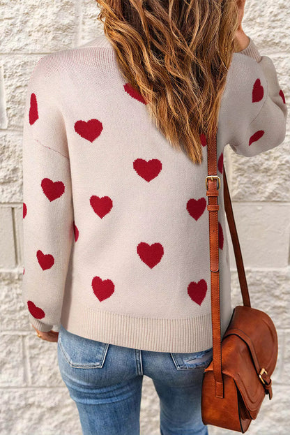 Classic Heart Pattern Sweater