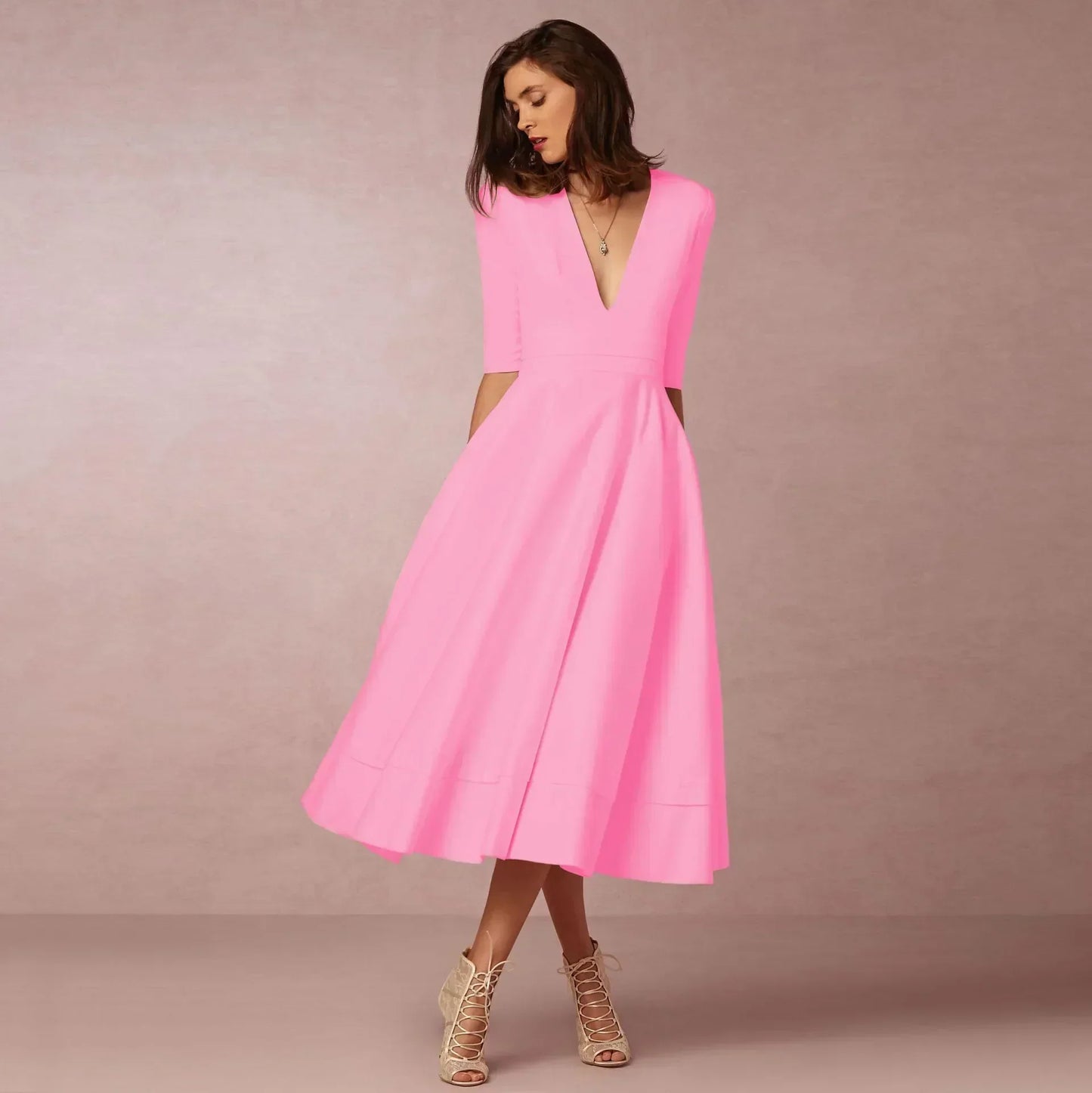 Harper | Ladies Stylish Flowy Midi Dress