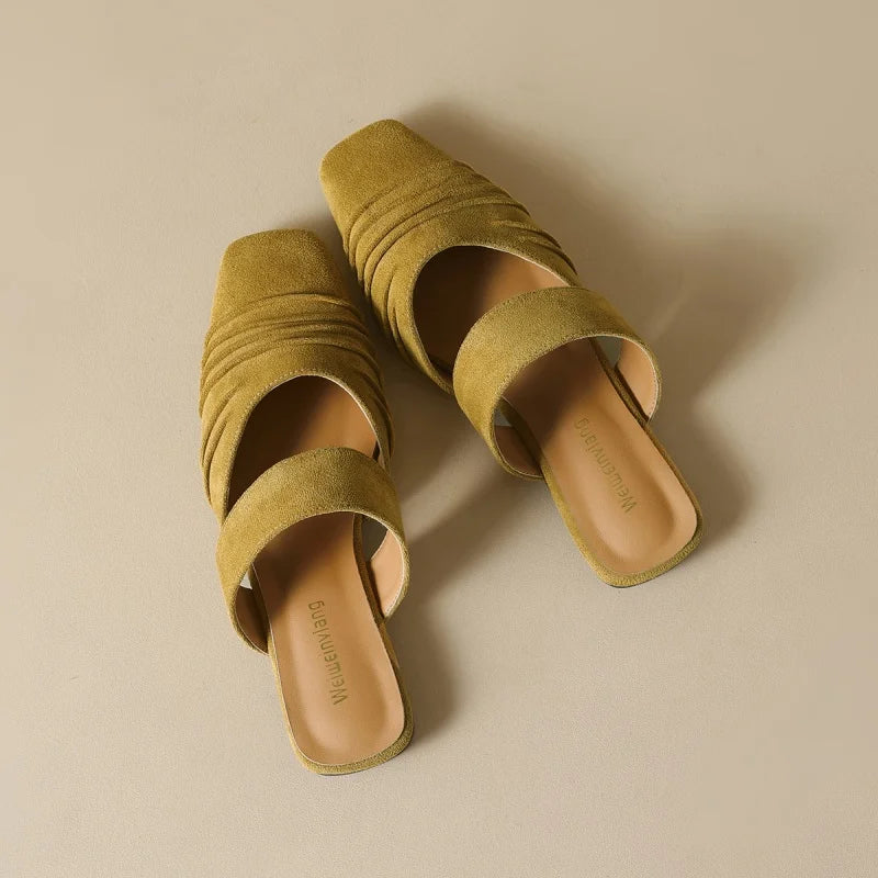 Women's Square Toe Mule Sandals