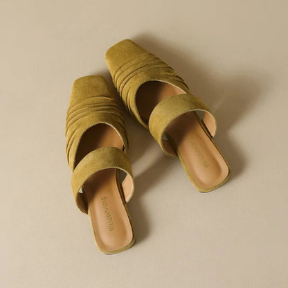 Women's Square Toe Mule Sandals