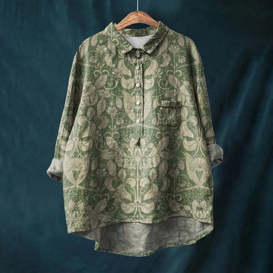 Floral Women's Casual Spring Blouse - VibreMode