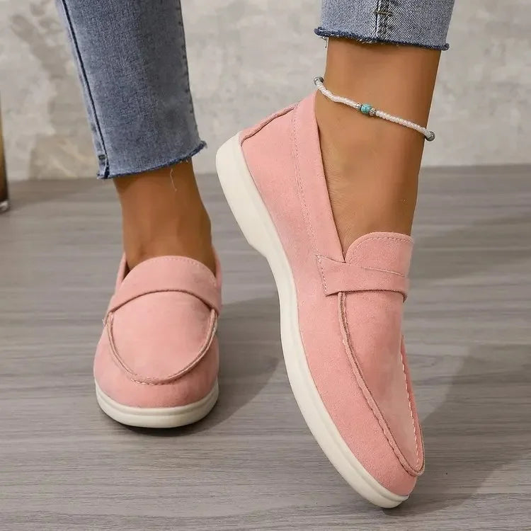 Brown Leather Slip On Shoes