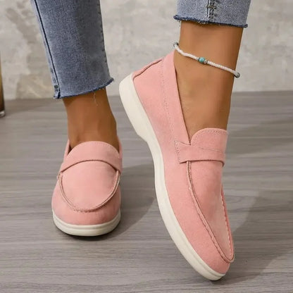 Brown Leather Slip On Shoes
