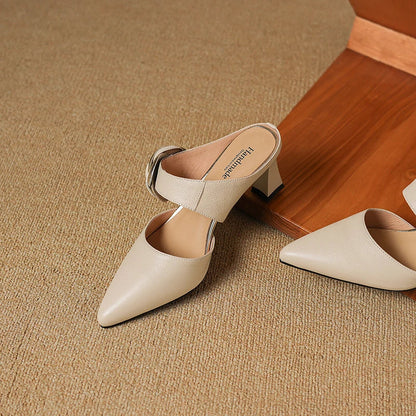 Luxurious Red Leather High Heels