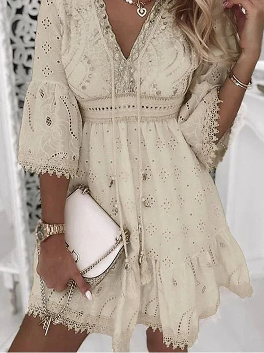 Women's Embroidered Boho Summer Dress