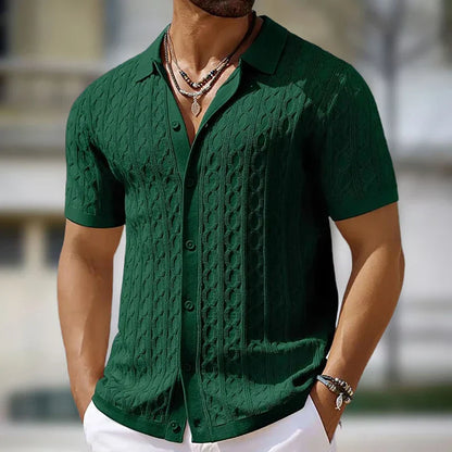 Men's Knit Polo T-Shirt - VibreMode