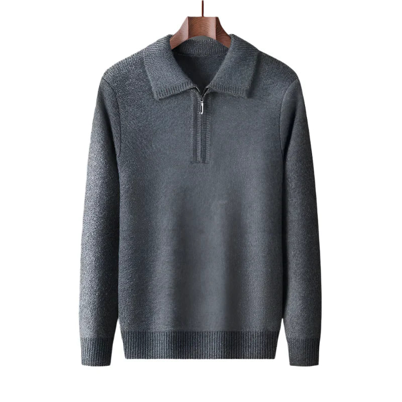 Cashmere Quarter Zip Sweater