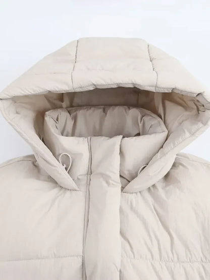 Women's Quilted Puffer Jacket Hooded Warm Winter Coat