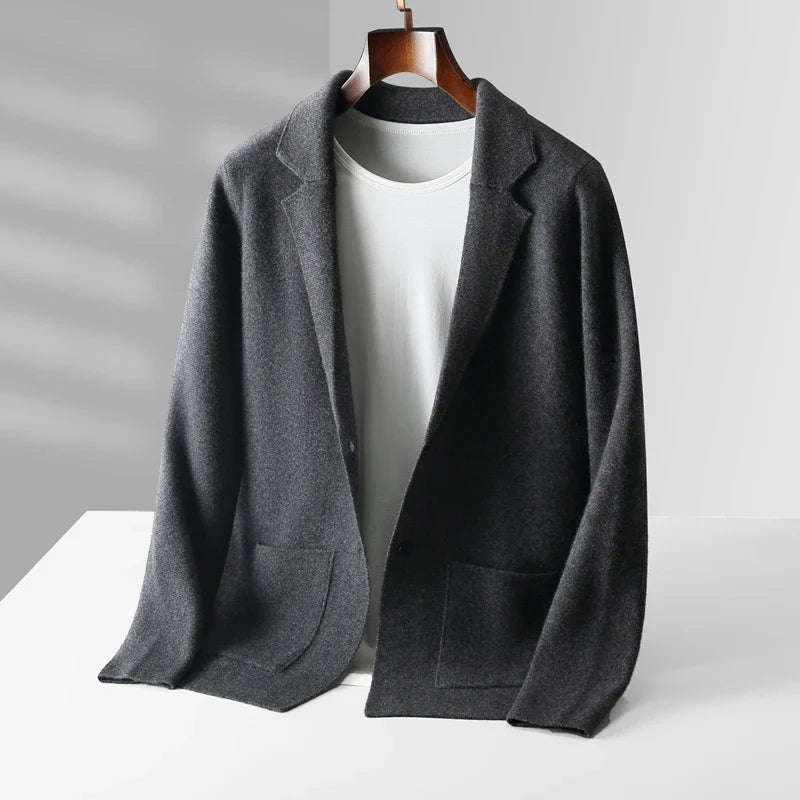 Soft Pure Wool Crew Neck Cardigan