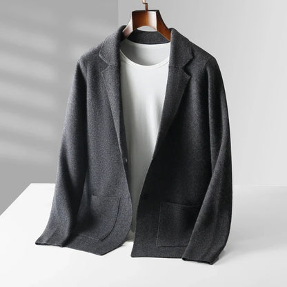 Soft Pure Wool Crew Neck Cardigan
