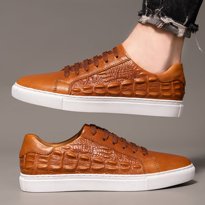 Premium Genuine Leather Trainers - VibreMode