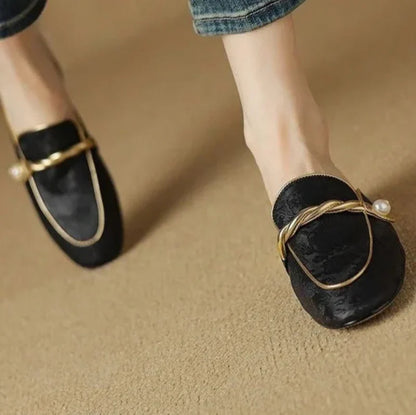 Women's Floral Square Toe Sandals
