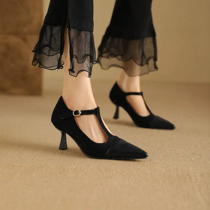 Elegant High Heel Leather Shoes