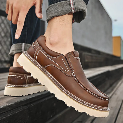 Men's Slip-On Loafers Thick Sole Casual