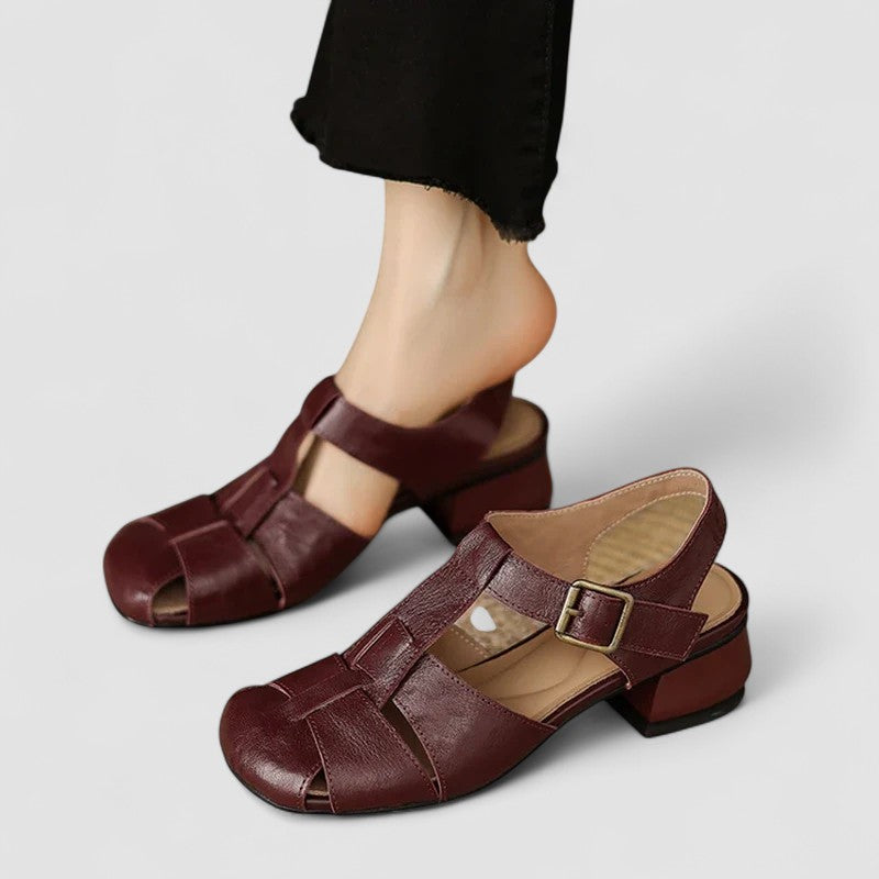 Women's Closed Toe Slingback Mary Jane Shoes - VibreMode