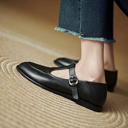 Women's Mary Jane Flats Round Toe Low Heel