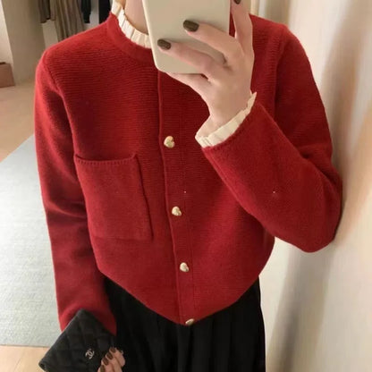 Women's Pearl Button Cardigan