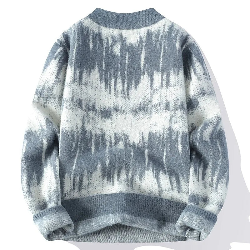 Colorful Ombre Crew Neck Sweater