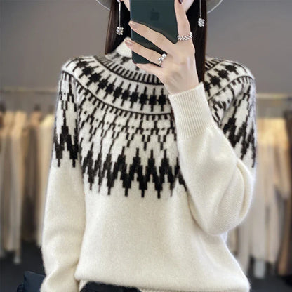 Cozy Marceline Crew Neck Sweater - VibreMode