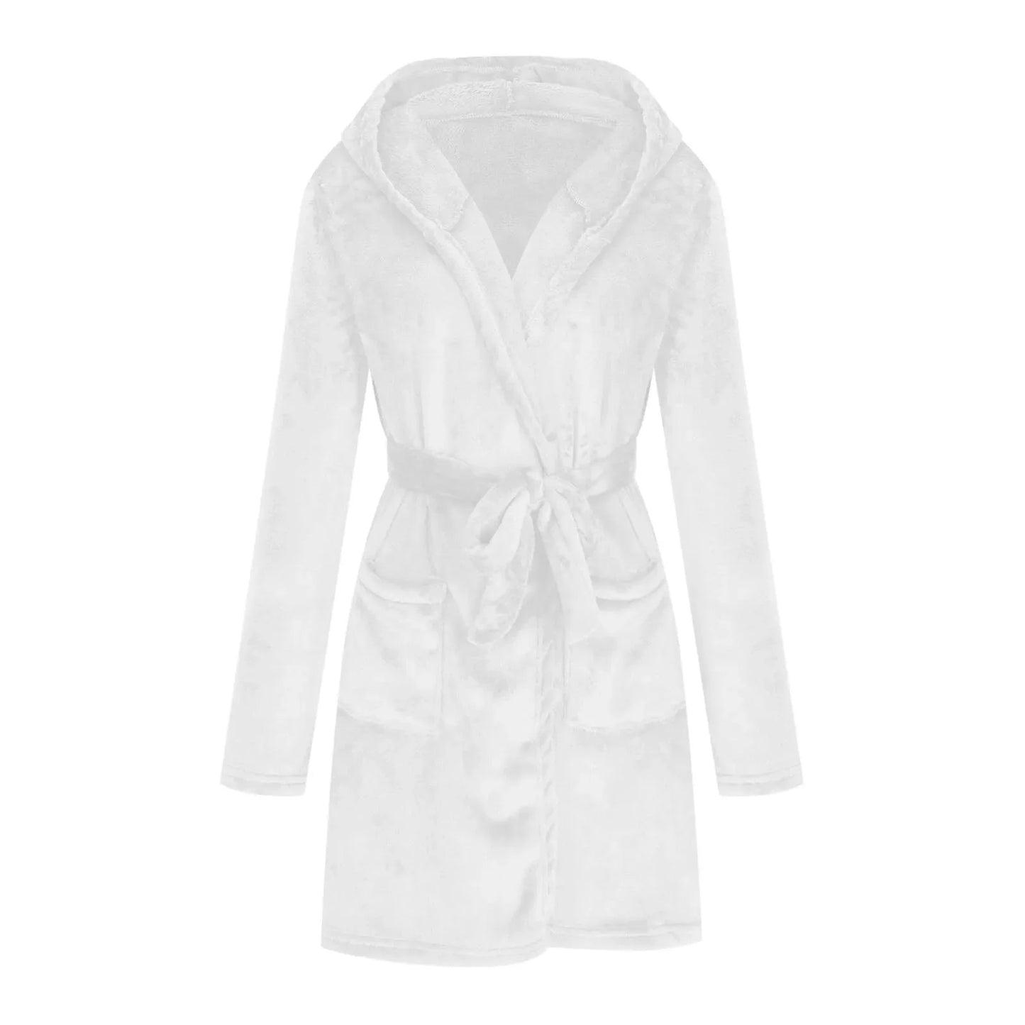 Women's Plush Hooded Robe