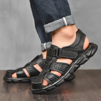 Authentic Brown Leather Summer Sandals