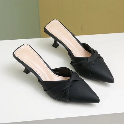Sabrina Kitten Heel Mule - Jack Hafford
