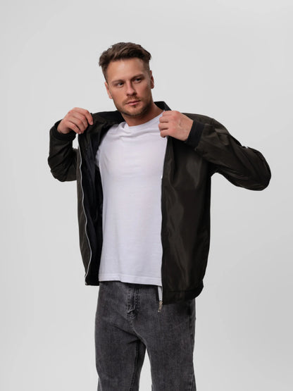 Men's Bomber Jacket Zip Closure