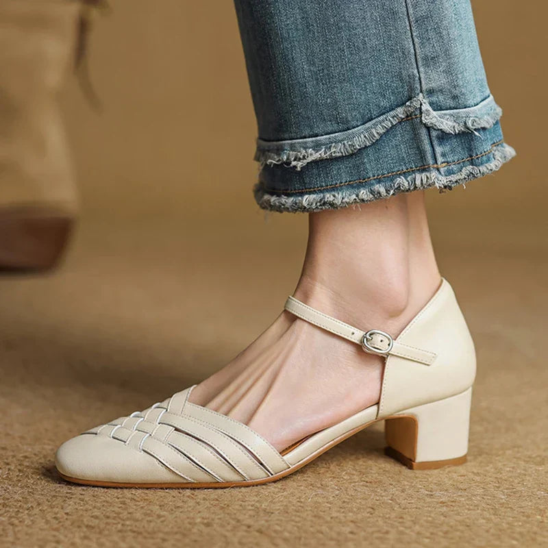 Luxurious Real Leather High Heels - VibreMode