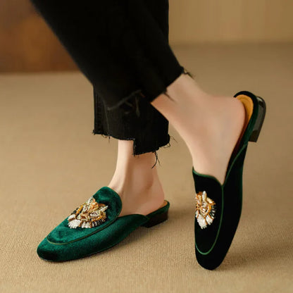 Women's Velvet Mules - VibreMode