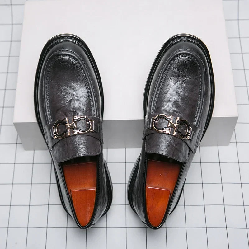 Classic Mens Leather Slip On Shoes