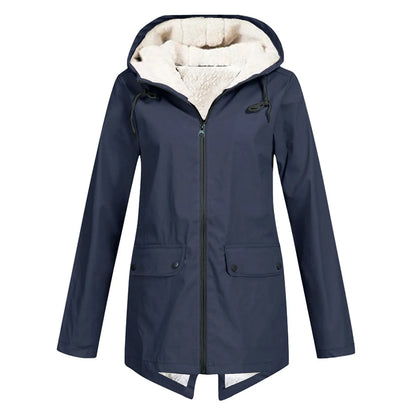 Women's Waterproof Trench Coat With Hood