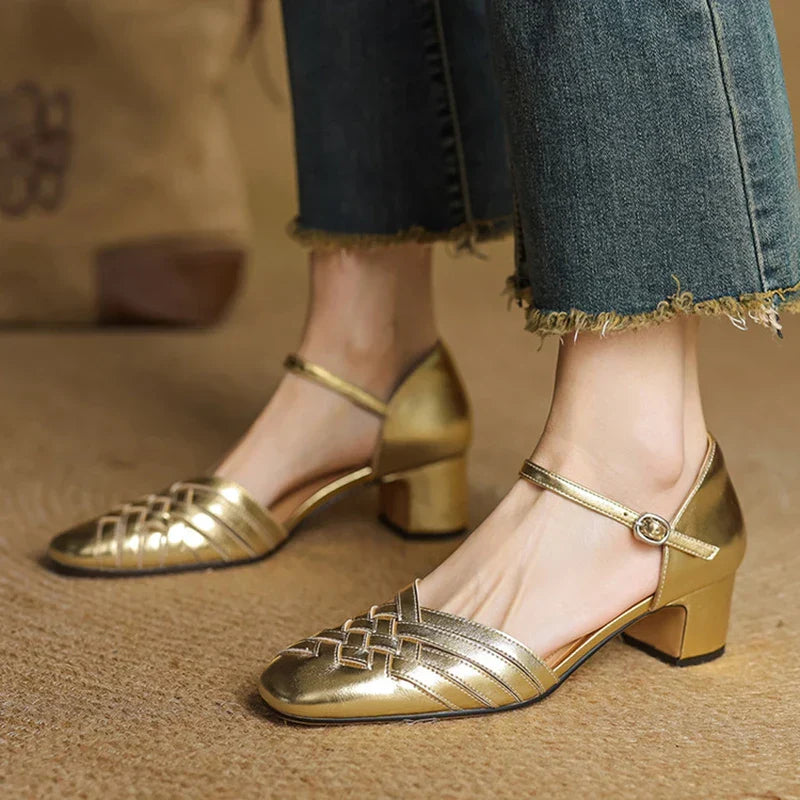 Luxurious Real Leather High Heels
