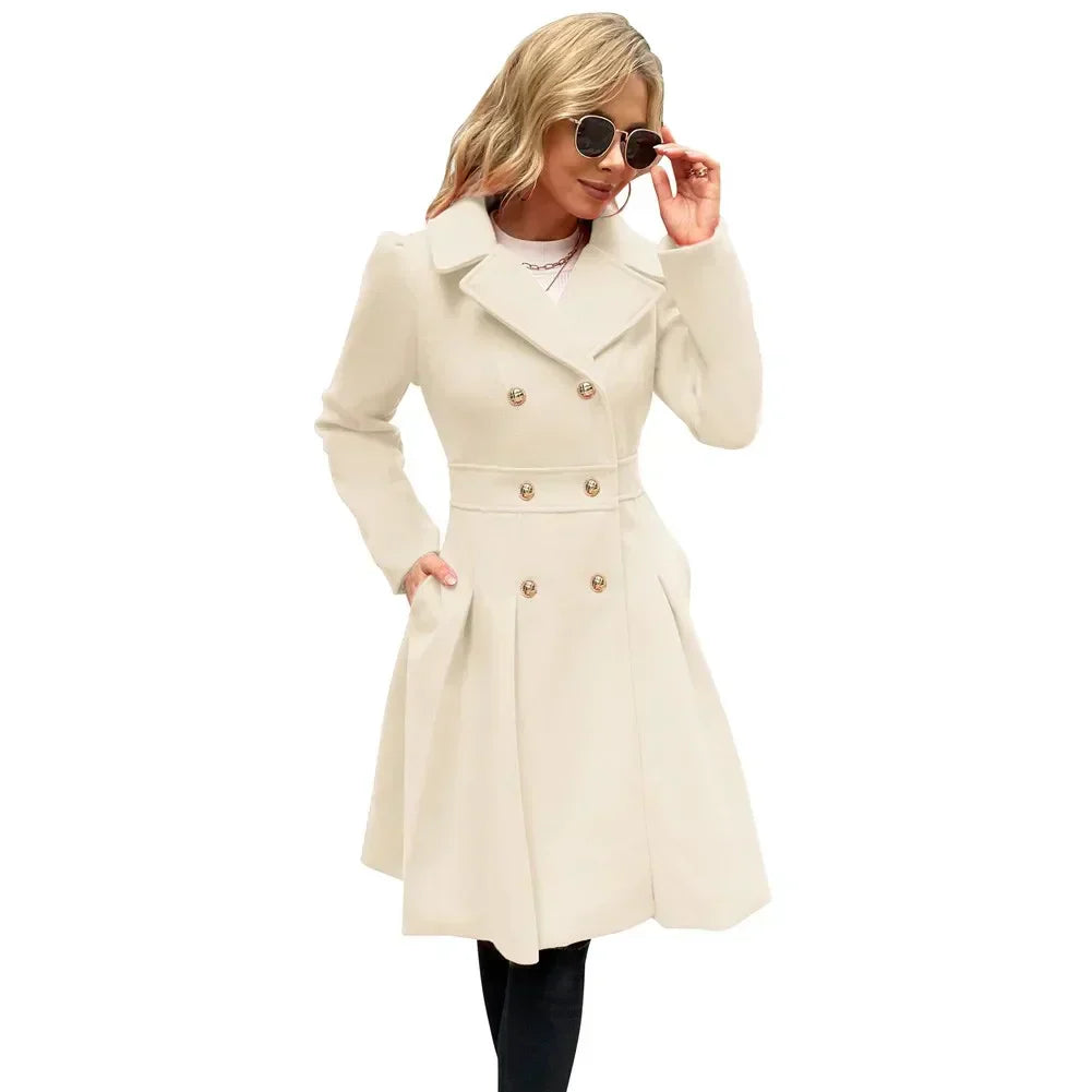 Women's Wool A-Line Peacoat