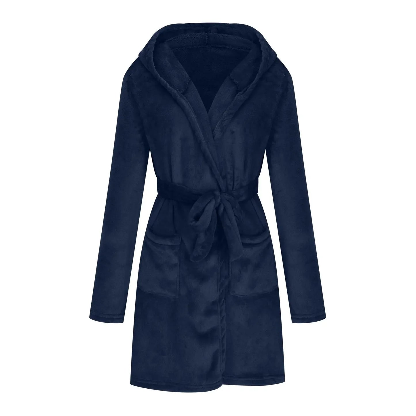 Women's Plush Hooded Robe