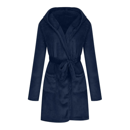 Women's Plush Hooded Robe