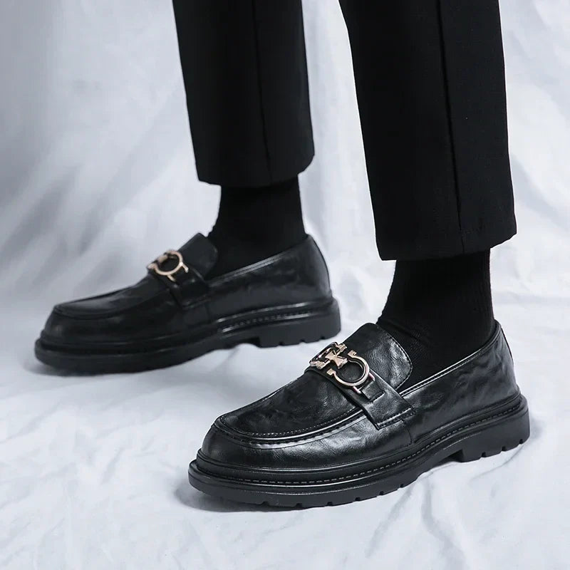 Classic Mens Leather Slip On Shoes