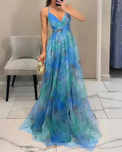 Women's Sleeveless Floral Maxi Dress