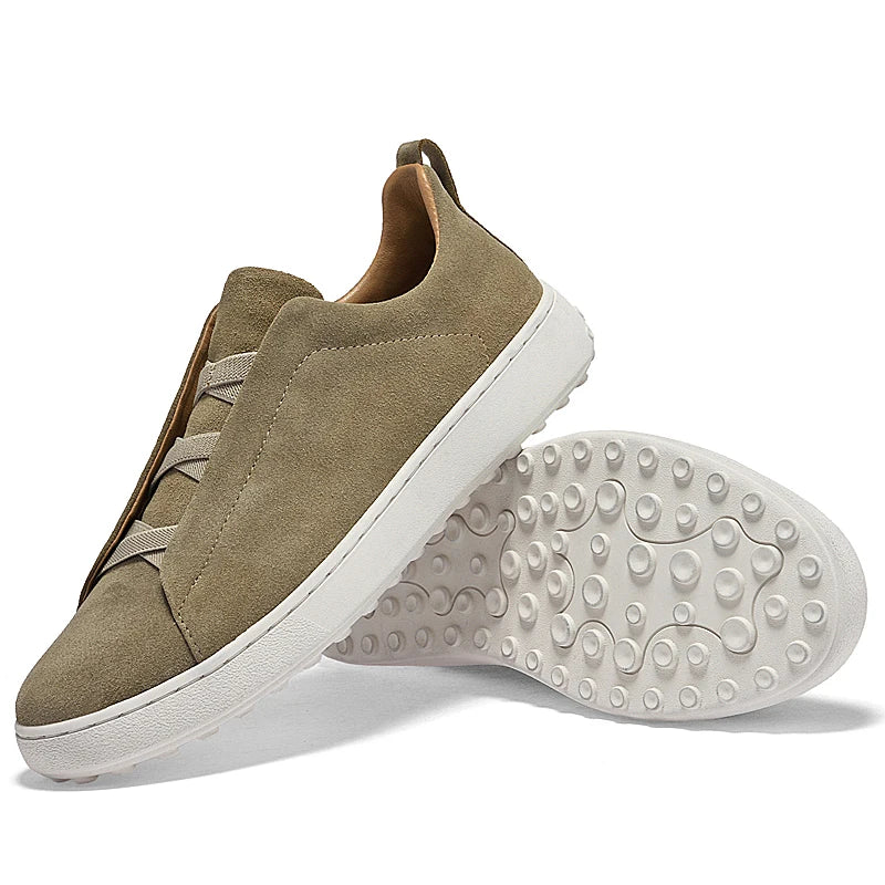 Lusano Men's Suede Sneakers Brown