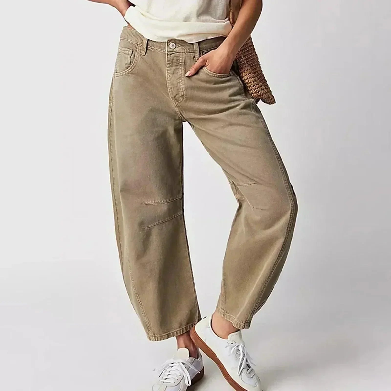 Comfortable Women's Straight Leg Casual Pants - VibreMode