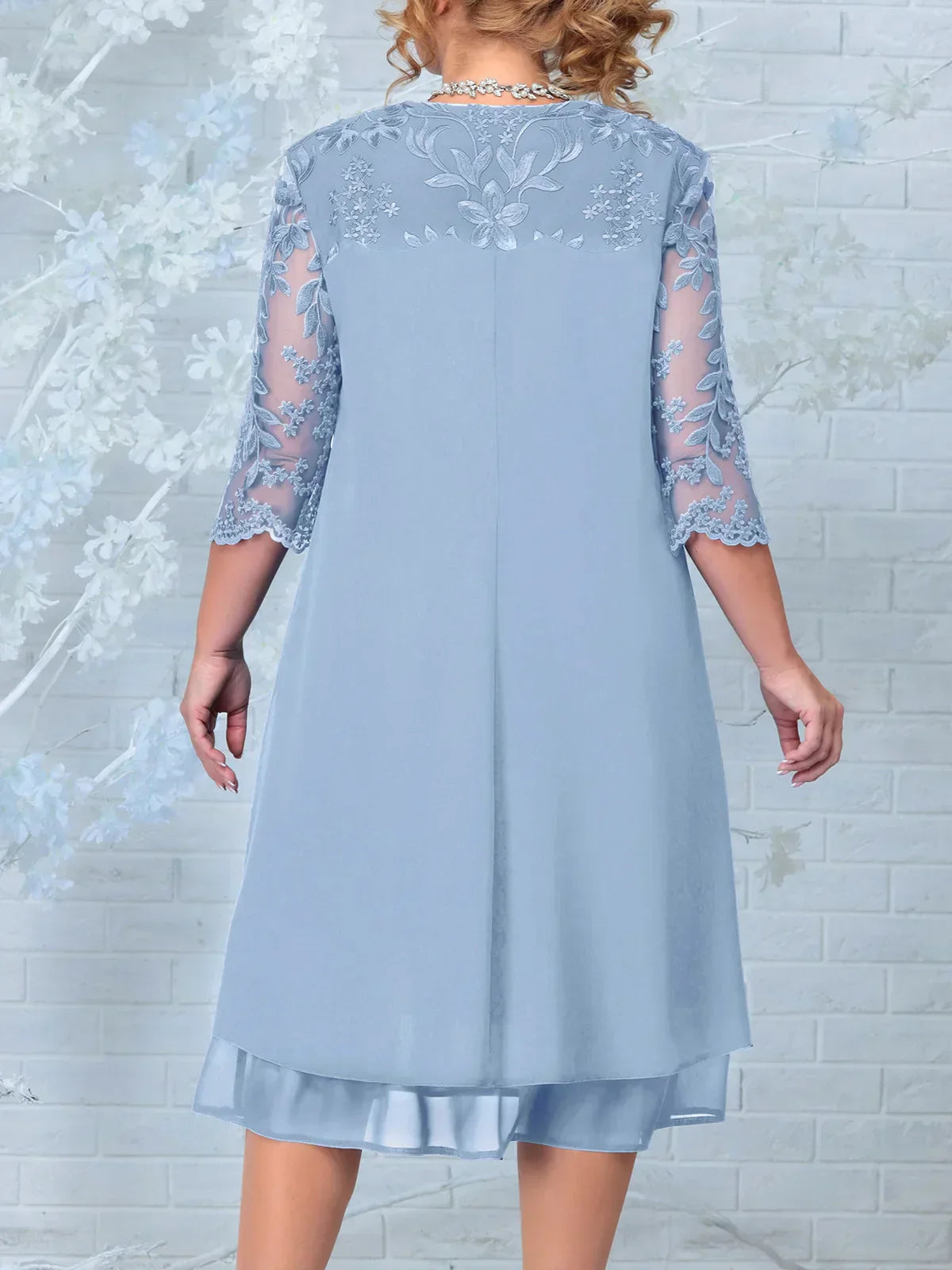 Elegant Plus Size Embroidered Formal Dress