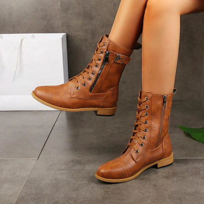 Brandy Leather Boots Caliboot
